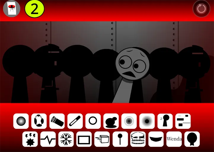 Sprunki Corruptbox 2 stage with seven character slots