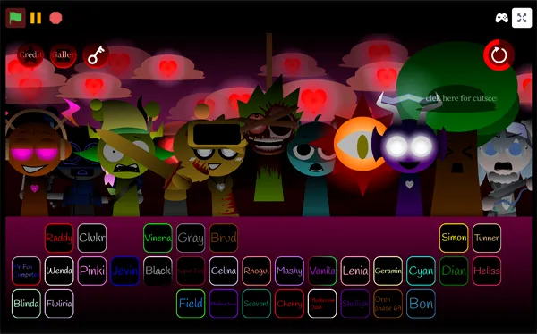 Sprunki Cruel Lovers Remastered sprunki horror screenshot